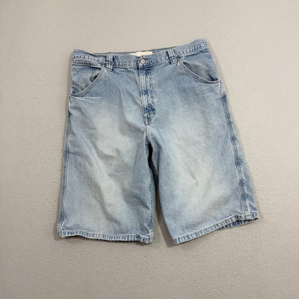 Vintage Jean Shorts Men's 34 Blue 12" Insema Carpenter Loose Fit Workwear 2001